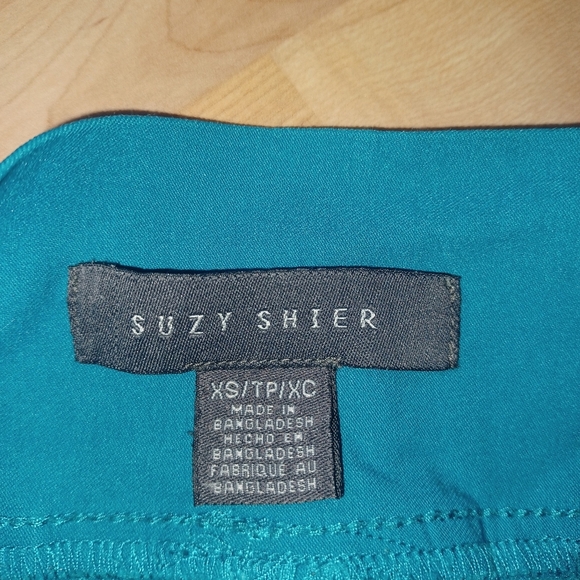 Suzy Shier Women's Pull-on Size XS Teal Pants. Color Pop Preppy Y2K Fashion - Picture 2 of 8